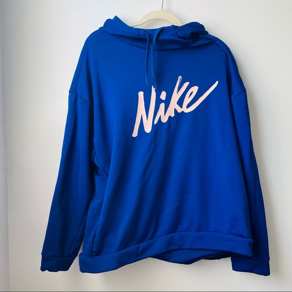 Nike Tops - Nike Cowl Neck Royal Blue Sweatshirt